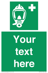 Custom sign safe condition Emergency escape breathing device